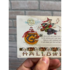 Vintage Halloween Postcard 1913 Witch JOL Owls Drive Dull Cares Away Nash H17