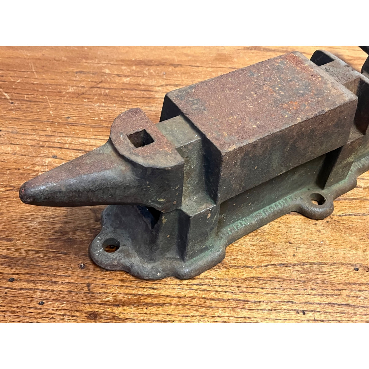 RARE Stowell 1890s Blacksmith / Railroad Bench Vise Anvil Hanson Milwaukee