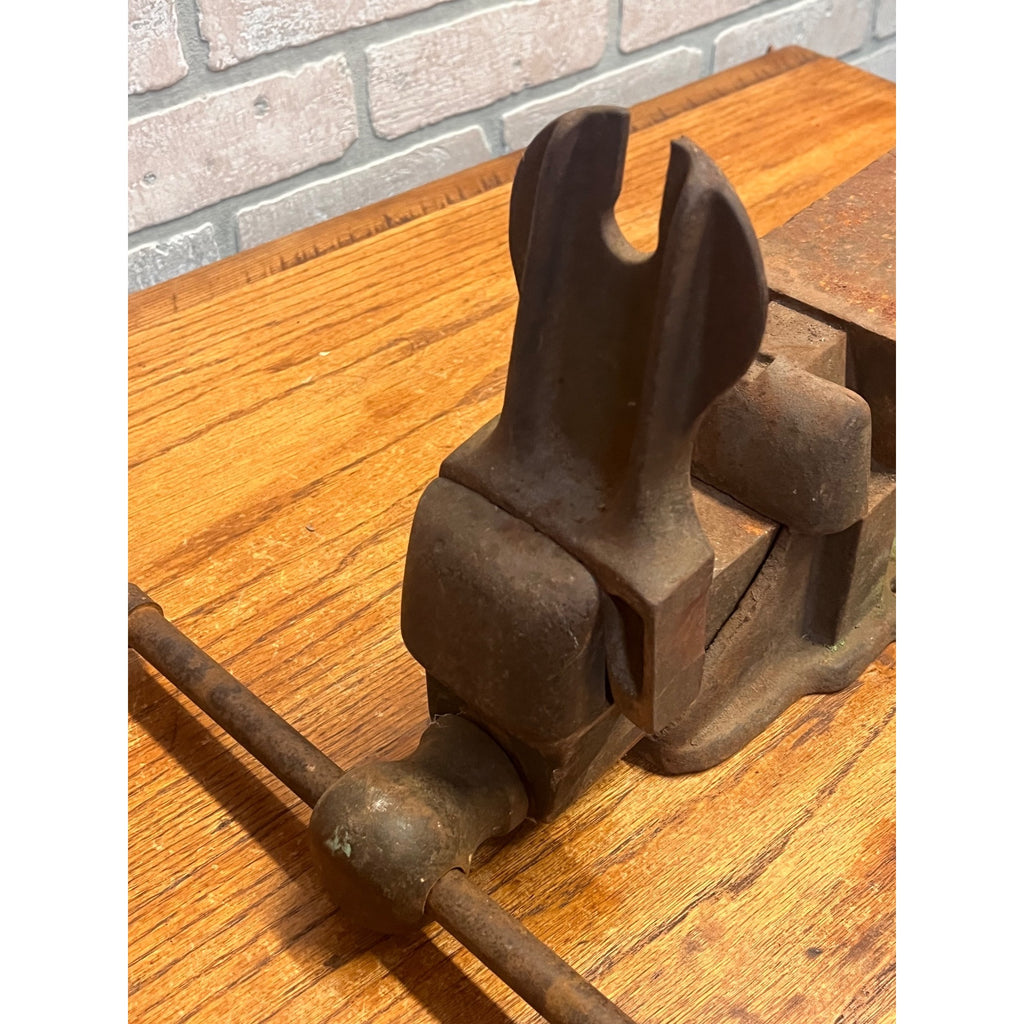 RARE Stowell 1890s Blacksmith / Railroad Bench Vise Anvil Hanson Milwaukee