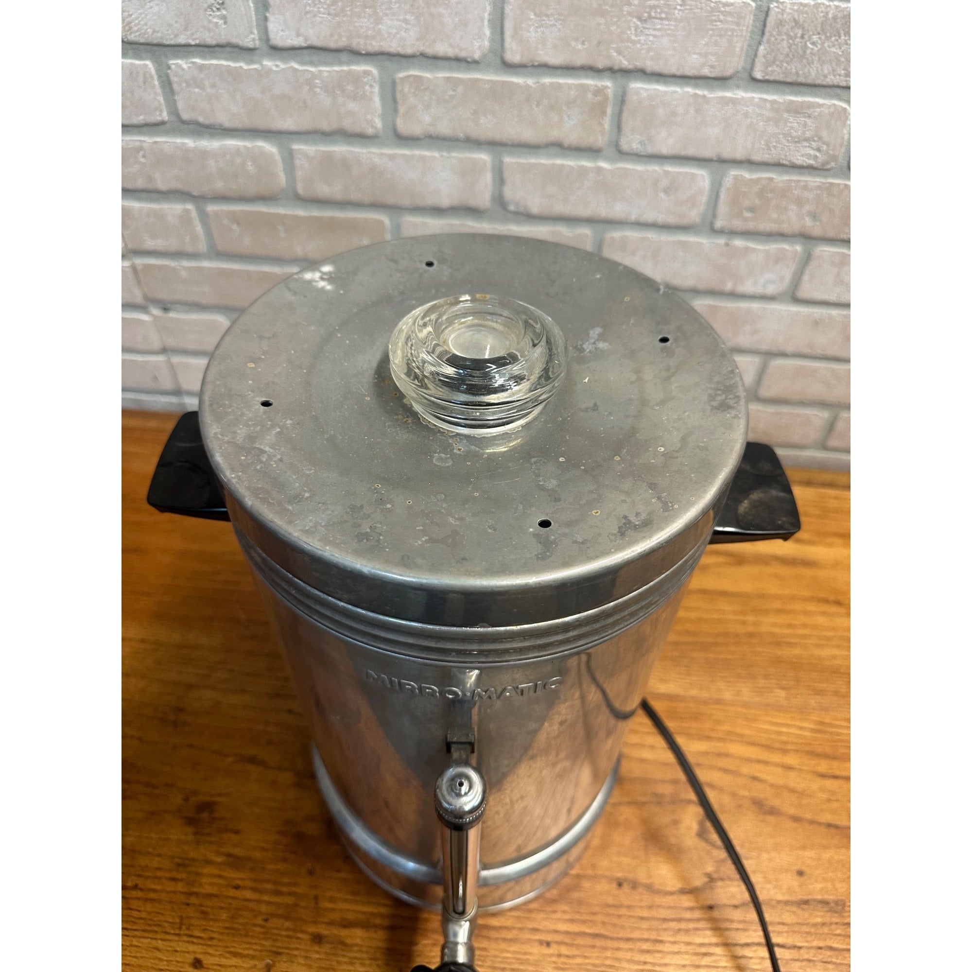 Vintage Mirro Matic Electric Percolator 55 Cup Coffee Maker Tabletop - Works