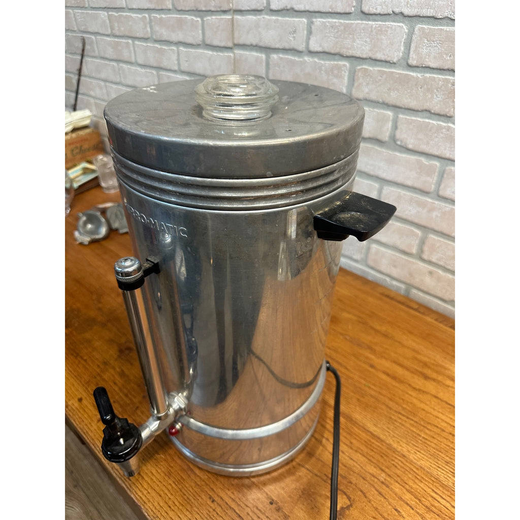 Vintage Mirro Matic Electric Percolator 55 Cup Coffee Maker Tabletop - Works