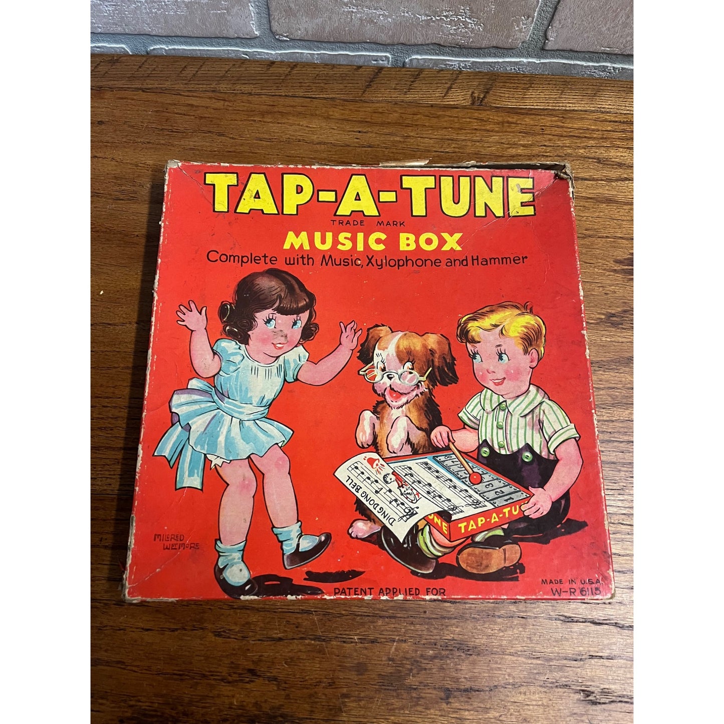 Vtg 1930s Tap A Tune Xylophone Complete in Original Box MILDRED WETMORE