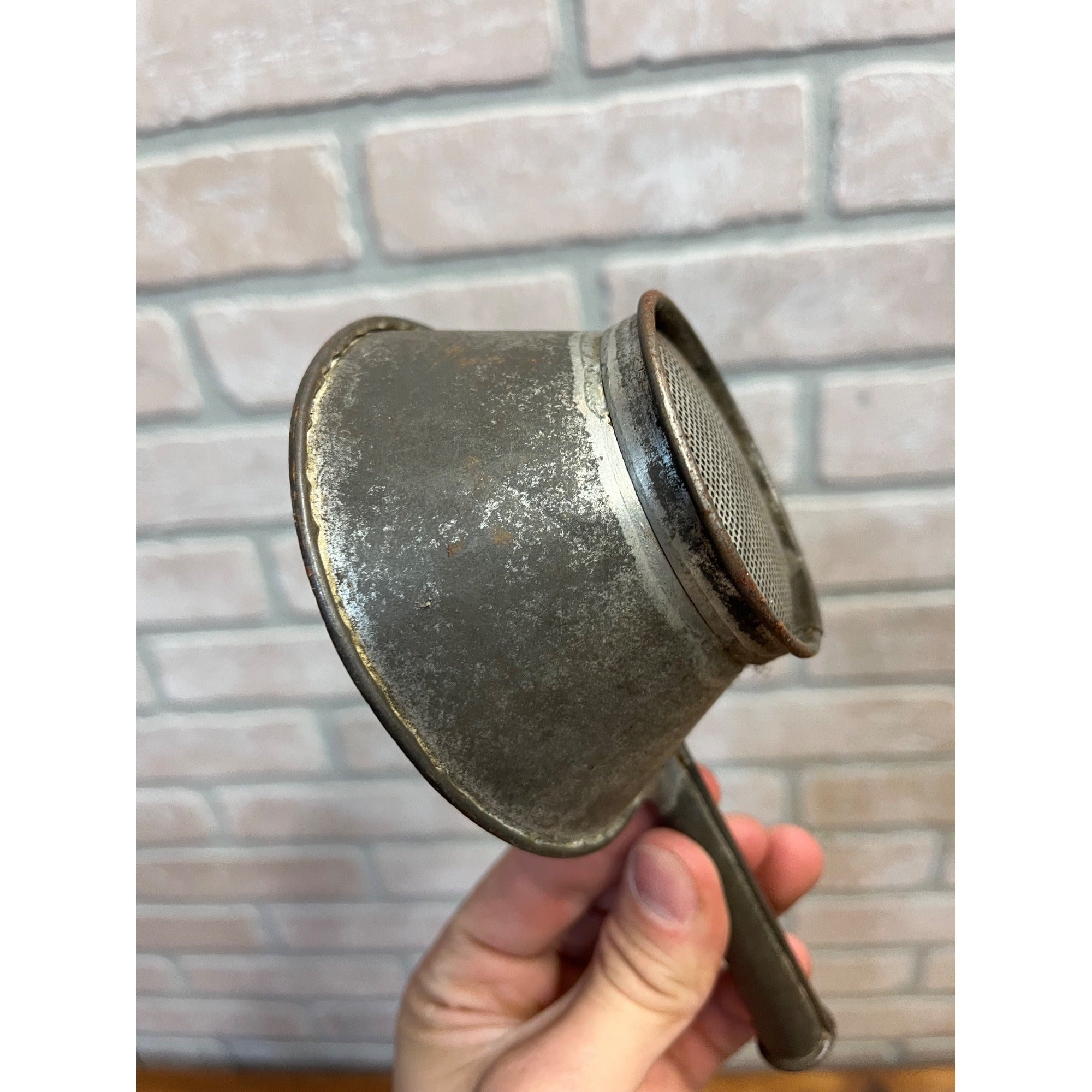 Primitive Kitchen Sieve Or Strainer With Handle Farmhouse Country Decor Small