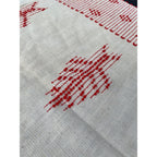 Antique Swedish Scandinavian Handwoven Folk Art Coverlet Linen Wool 72x99