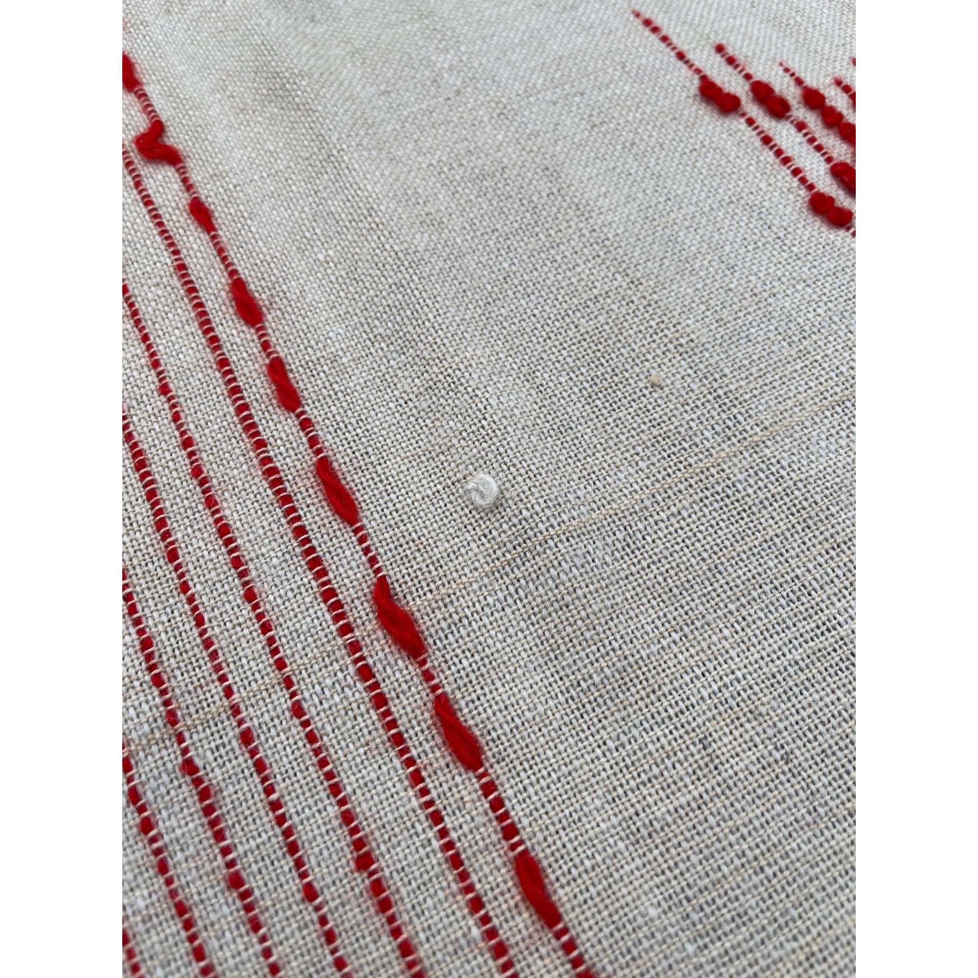 Antique Swedish Scandinavian Handwoven Folk Art Coverlet Linen Wool 72x99