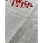 Antique Swedish Scandinavian Handwoven Folk Art Coverlet Linen Wool 72x99
