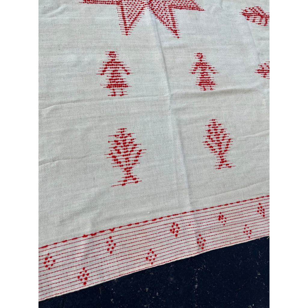 Antique Swedish Scandinavian Handwoven Folk Art Coverlet Linen Wool 72x99