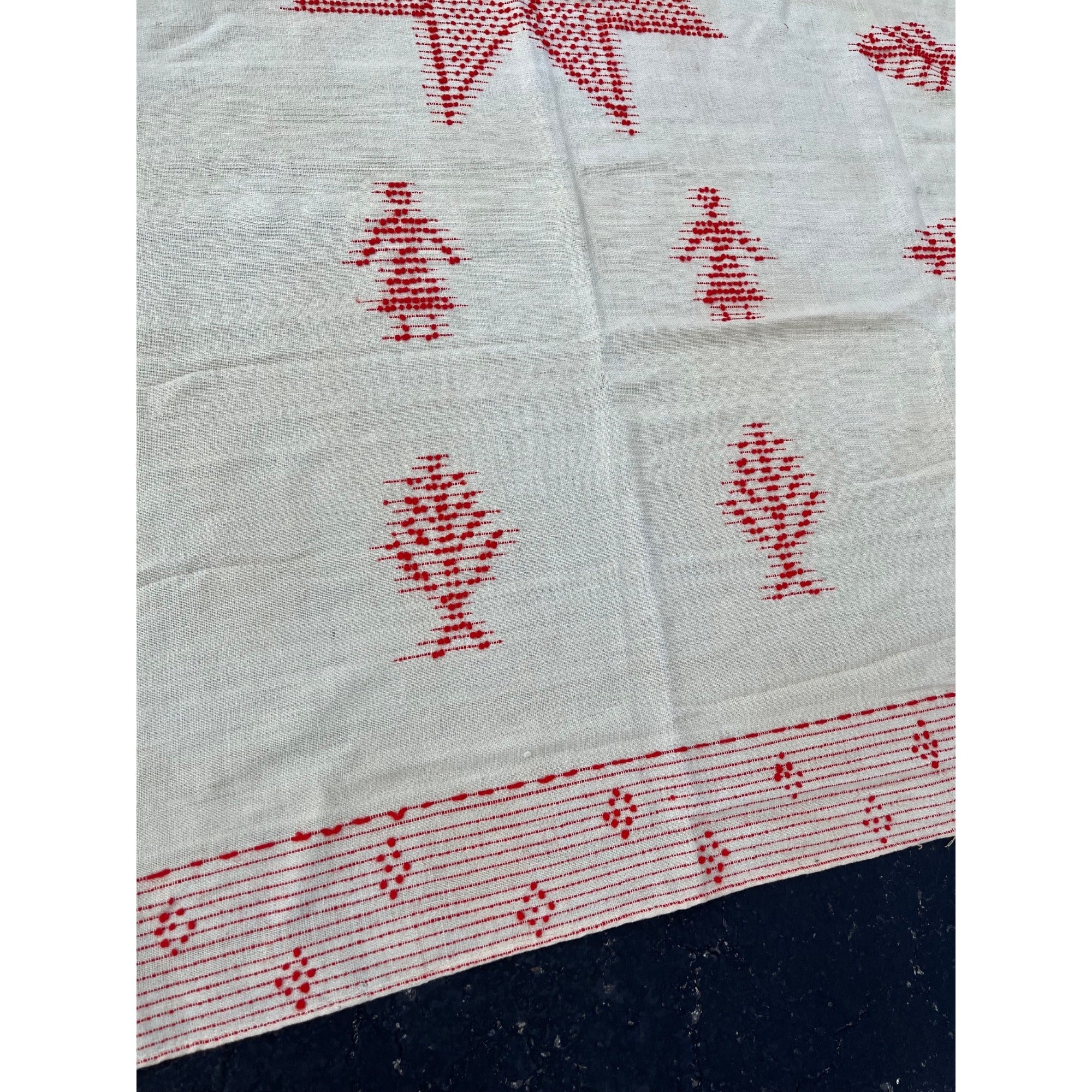 Antique Swedish Scandinavian Handwoven Folk Art Coverlet Linen Wool 72x99