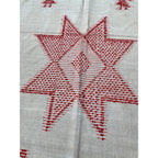 Antique Swedish Scandinavian Handwoven Folk Art Coverlet Linen Wool 72x99