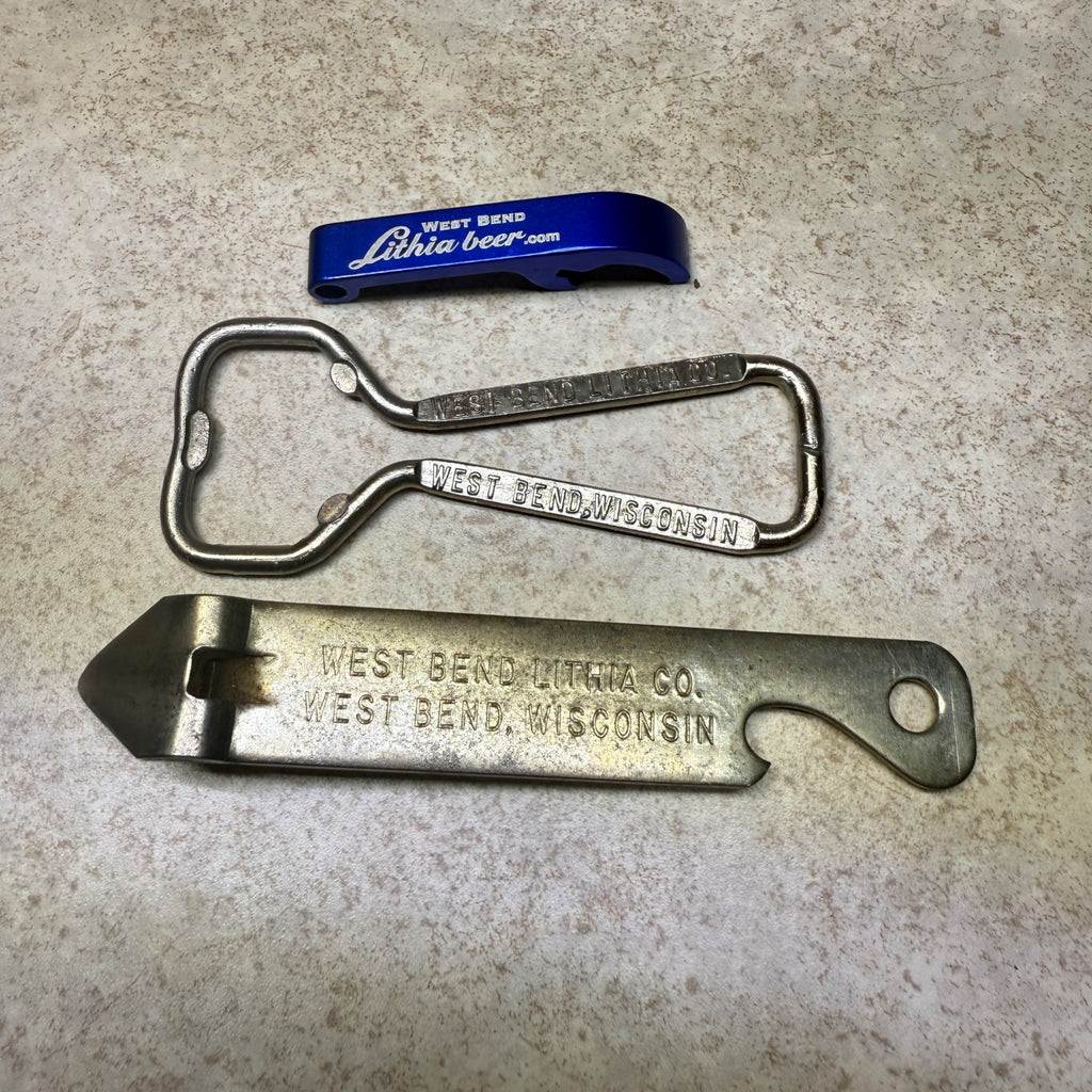West Bend Lithia Co Church Key Can beer Bottle Openers Lot Wis Beer