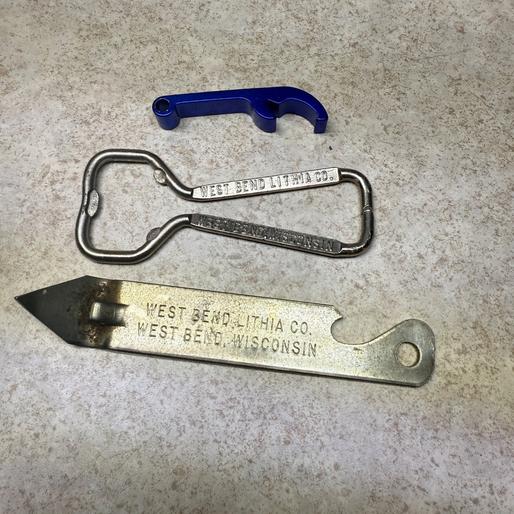 West Bend Lithia Co Church Key Can beer Bottle Openers Lot Wis Beer