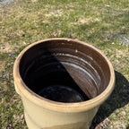 1800s Antique 4 Gallon Salt Glaze Stoneware Crock Cobalt Decorated Akron Ohio