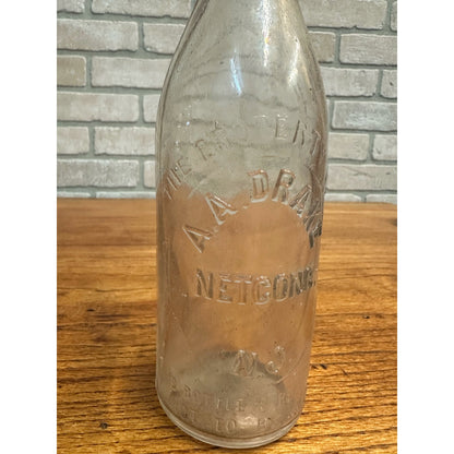 Blob Top Beer Bottle A.A. Drake Netcong NJ New Jersey Spelled Out Applied Top