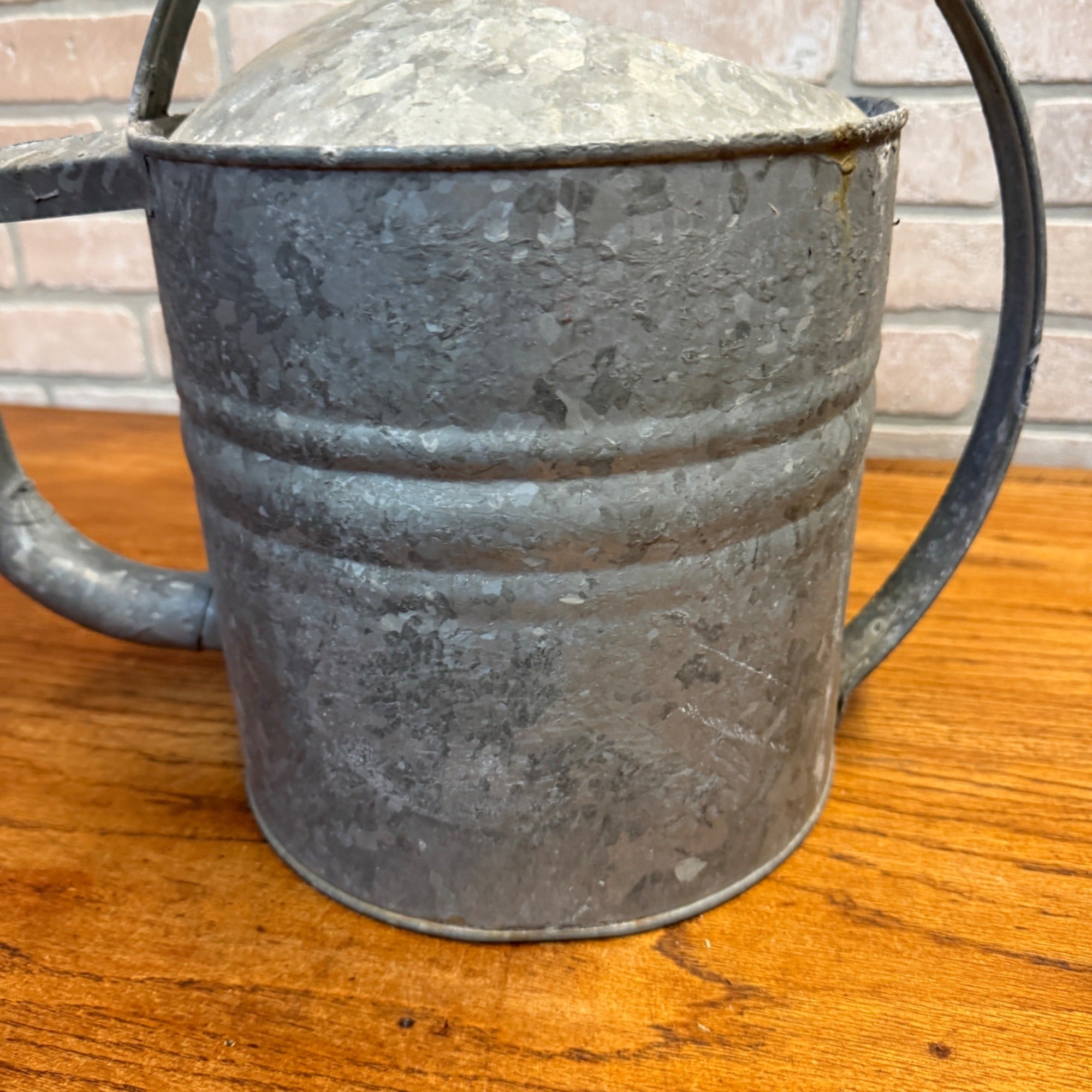 Vintage Galvanized Tin Watering Can Garden Decor.
