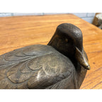 Vintage Brown Duck Decoy by Culbertson's 11" Resin