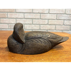 Vintage Brown Duck Decoy by Culbertson's 11" Resin