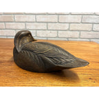 Vintage Brown Duck Decoy by Culbertson's 11" Resin