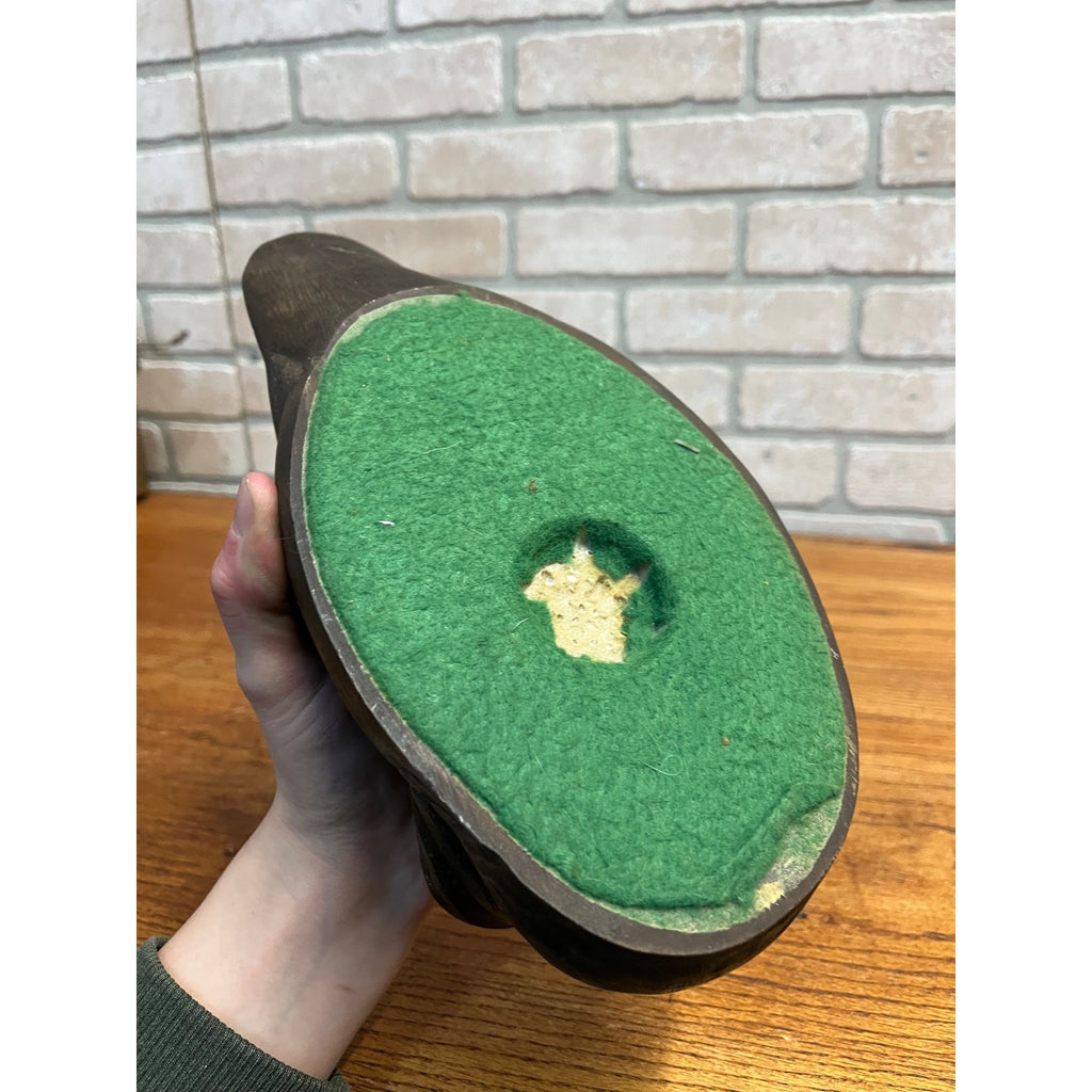 Vintage Brown Duck Decoy by Culbertson's 11" Resin