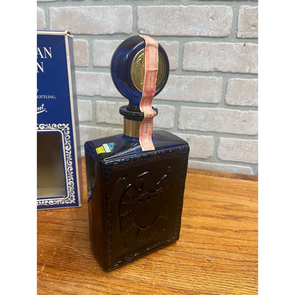 Vintage 1969 J.W. Dant American Legion 50th Anniversary Bourbon Whiskey Decanter Bottle & Box