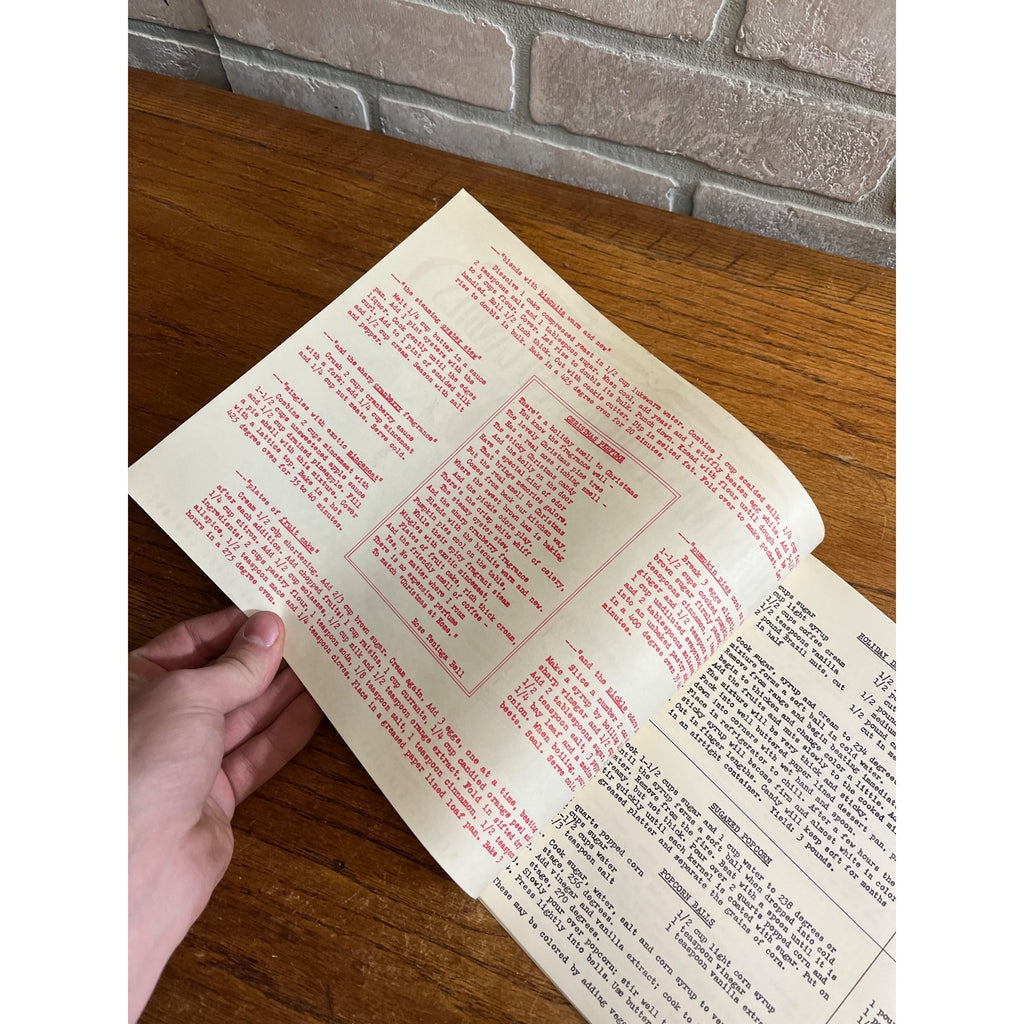 Vintage 1950 Wisconsin Power & Light Co. Christmas Cookies Candies Recipe Book