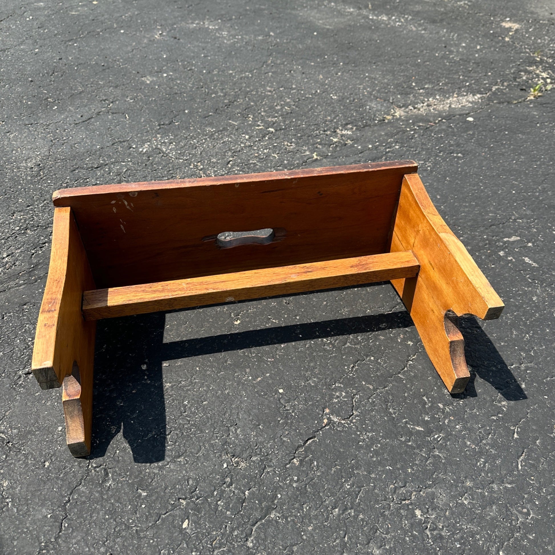 Early Primitive Wooden Step Stool Dovetailed