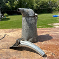 Vintage Galvanized 2qt Oil Pour Can w/ Extra Punch Pour Spout Steel