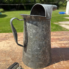 Vintage Galvanized 2qt Oil Pour Can w/ Extra Punch Pour Spout Steel