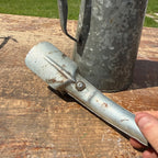 Vintage Galvanized 2qt Oil Pour Can w/ Extra Punch Pour Spout Steel