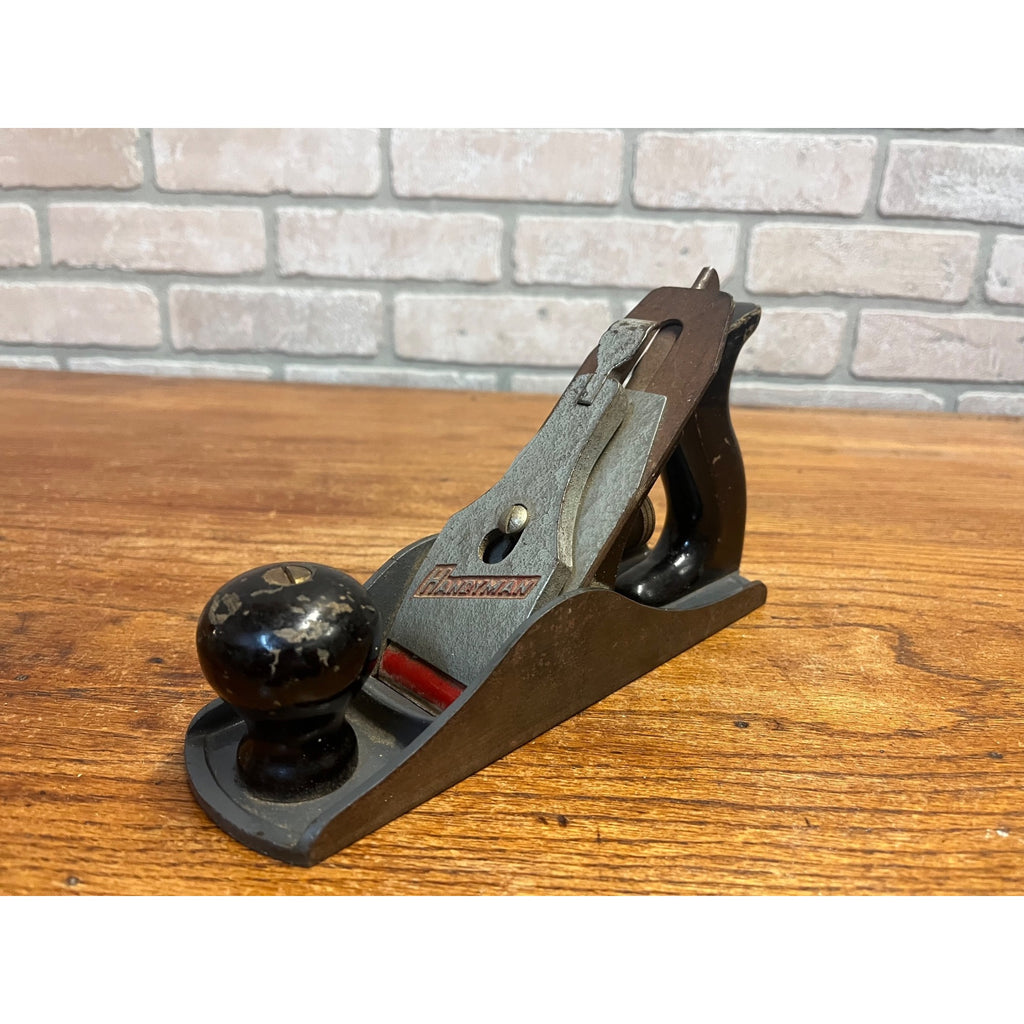 Vintage Stanley Handyman Planer Woodworking Tool USA 9.5" Wood Plane