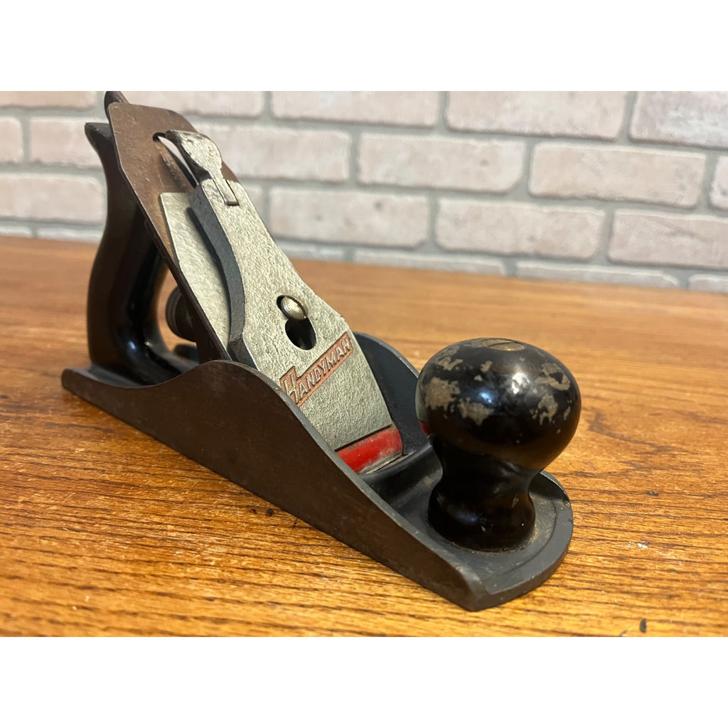 Vintage Stanley Handyman Planer Woodworking Tool USA 9.5" Wood Plane