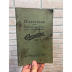 Vintage Paperback Manual Directions for the Operation, Care and Adjustment of the Overland Model 75 Automobile 1915