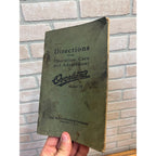 Vintage Paperback Manual Directions for the Operation, Care and Adjustment of the Overland Model 75 Automobile 1915