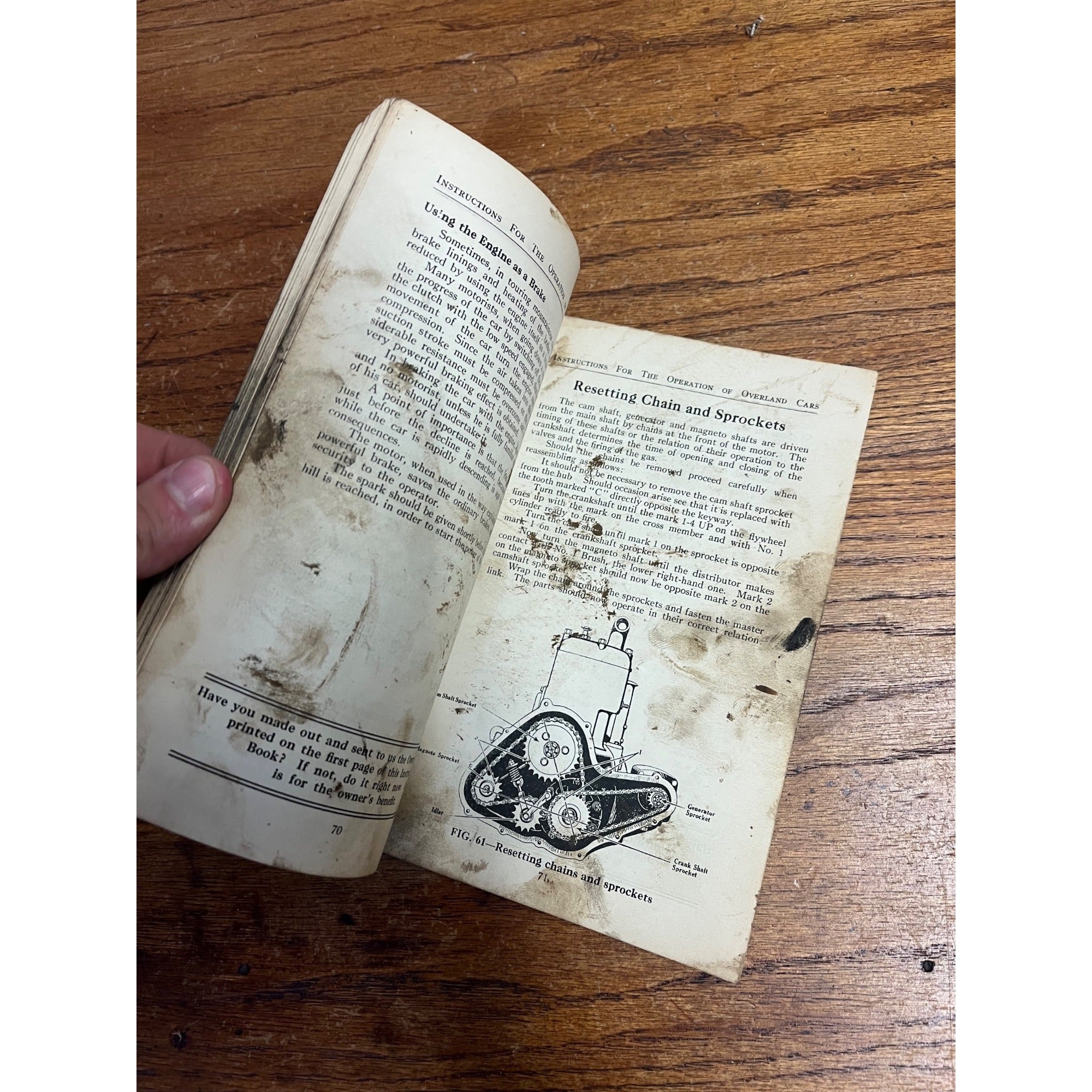 Vintage Paperback Manual Directions for the Operation, Care and Adjustment of the Overland Model 75 Automobile 1915