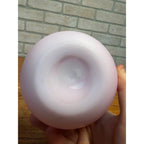Antique Victorian Crimp Rose Bowl Vase Pink Satin Glass White Cased Orante Detailing