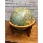 Antique Weber Costello 16 Inch Internationalist / Political Globe W/ Stand 1950s