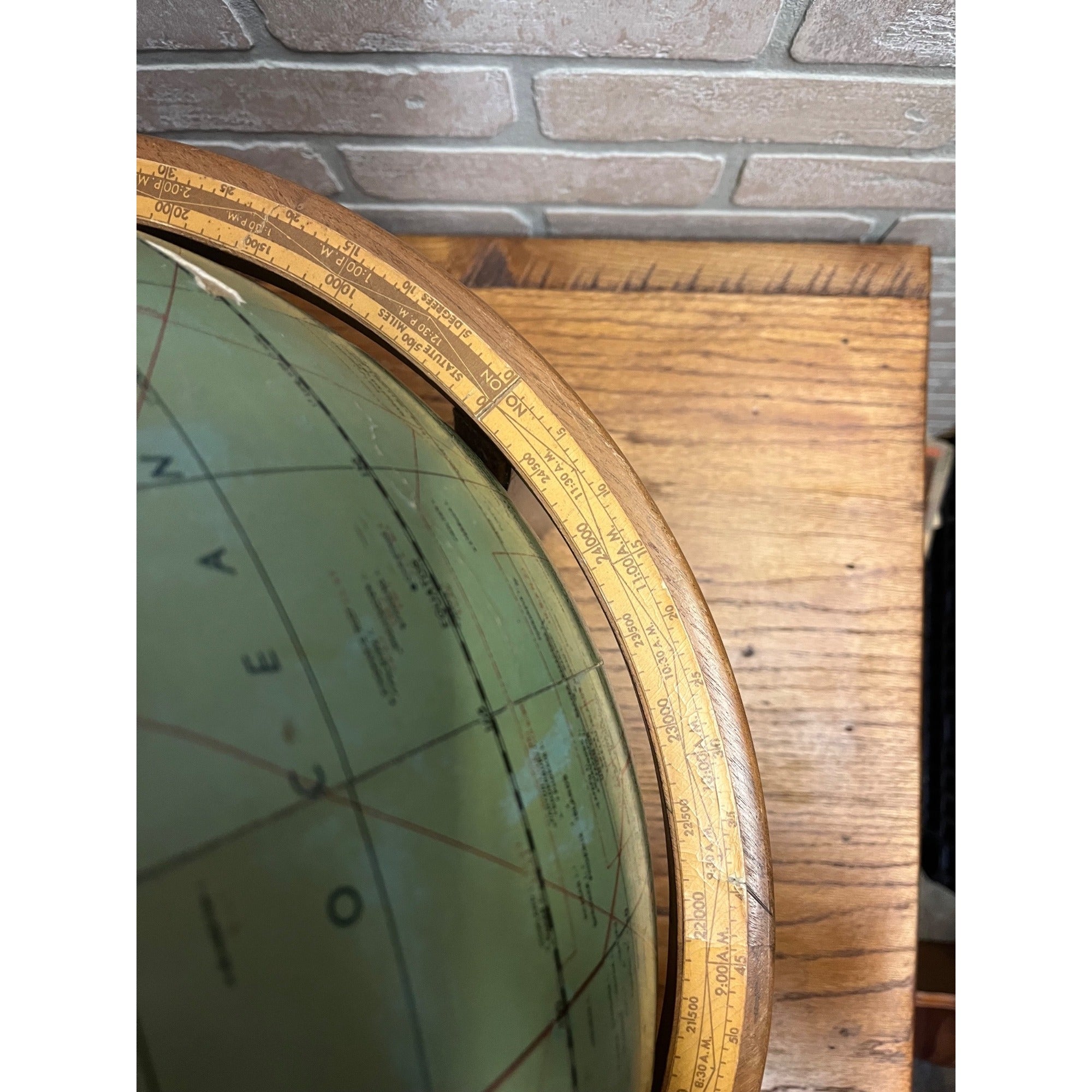 Antique Weber Costello 16 Inch Internationalist / Political Globe W/ Stand 1950s
