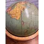 Antique Weber Costello 16 Inch Internationalist / Political Globe W/ Stand 1950s