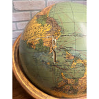 Antique Weber Costello 16 Inch Internationalist / Political Globe W/ Stand 1950s