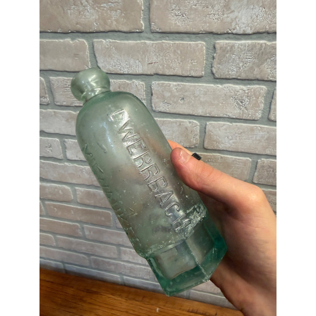 Antique 1890s Hutchinson Soda bottle L. WERRBACH Milwaukee WI