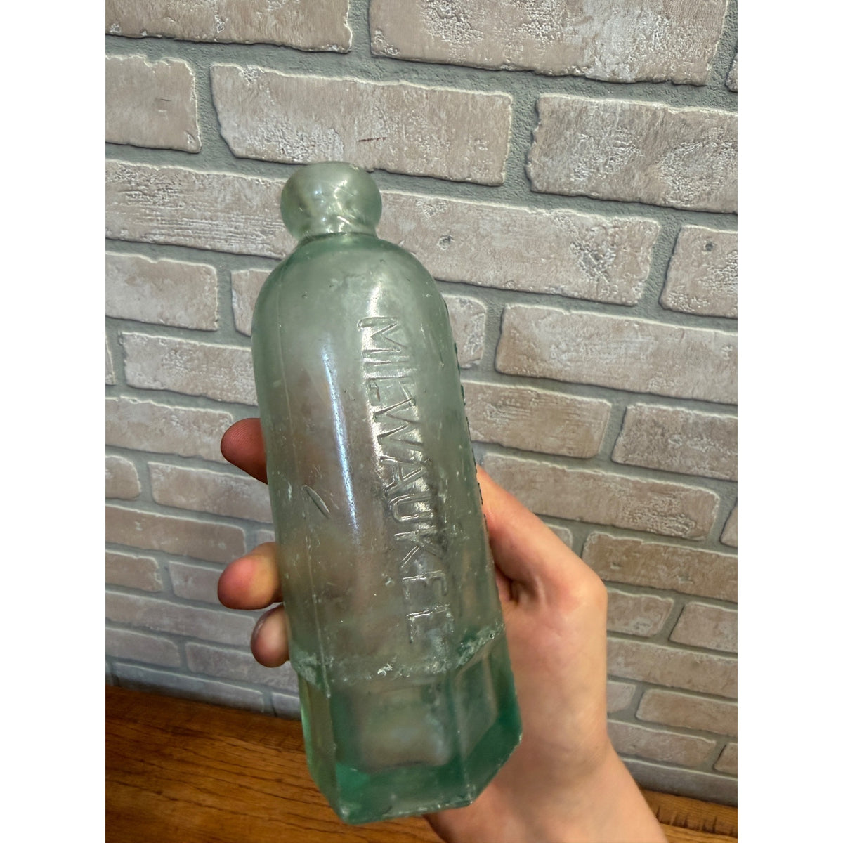 Antique 1890s Hutchinson Soda bottle L. WERRBACH Milwaukee WI