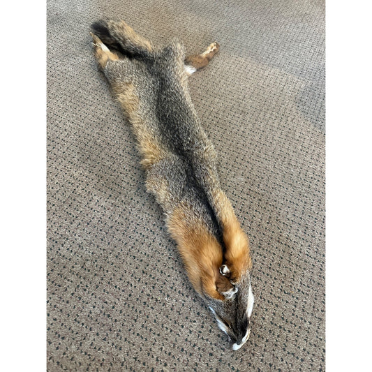 Beautiful Gray Fox Professionally Tanned Hide Super Soft Leather Craft Pelt Fur