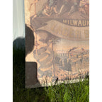 Early Pre-Pro Style Jos. Schlitz Lager Beer Litho Sign Poster Milwaukee WI 1970s