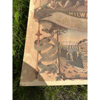 Early Pre-Pro Style Jos. Schlitz Lager Beer Litho Sign Poster Milwaukee WI 1970s