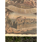 Early Pre-Pro Style Jos. Schlitz Lager Beer Litho Sign Poster Milwaukee WI 1970s