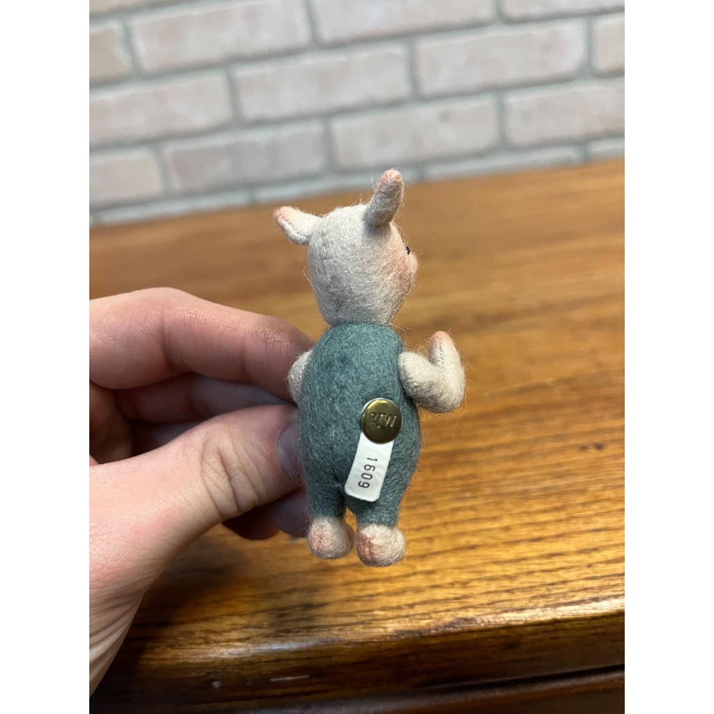 Piglet 3" Character Doll Mohair R. John Wright Winnie the Pooh Series - No Box