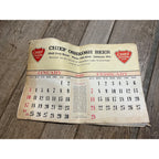 Vintage 1965-66 Chief Oshkosh Beer Advertising Calendar Pad - As-Is