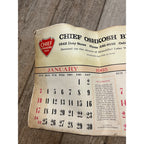Vintage 1965-66 Chief Oshkosh Beer Advertising Calendar Pad - As-Is
