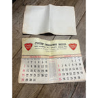 Vintage 1965-66 Chief Oshkosh Beer Advertising Calendar Pad - As-Is