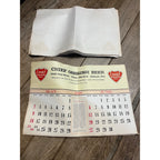 Vintage 1965-66 Chief Oshkosh Beer Advertising Calendar Pad - As-Is