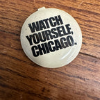 Vintage 1960s Vintage Watch Yourself Chicago WMAW-TV Channel 5 Tab Lapel Button